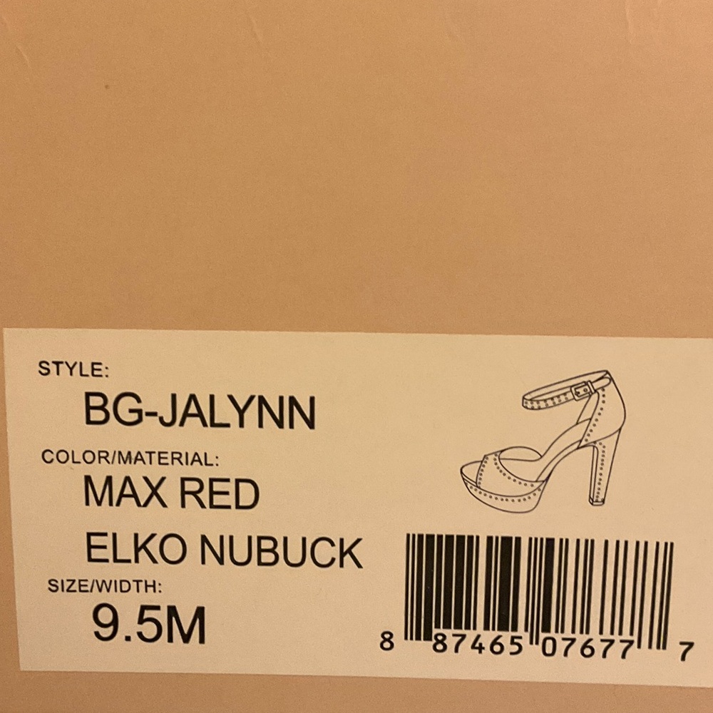Elegant Red High Heel Sandals - Picture 5 of 5
